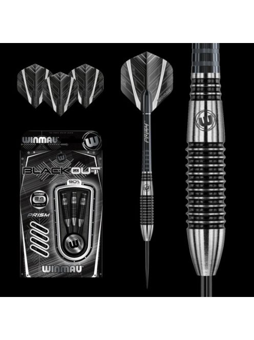 DART SZETT WINMAU STEEL BLACKOUT 90% WOLFRAM 24G