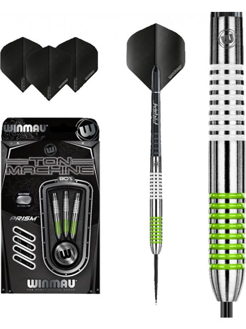 Dart szett Winmau steel 27g TON MACHINE 80% wolfram DARTS G/W (utolsó darabok)