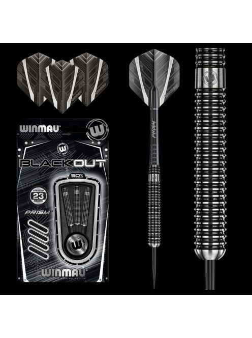 DART SZETT WINMAU STEEL BLACKOUT 90% WOLFRAM 23G