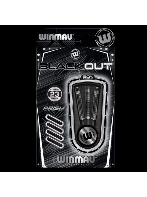 DART SZETT WINMAU STEEL BLACKOUT 90% WOLFRAM 23G