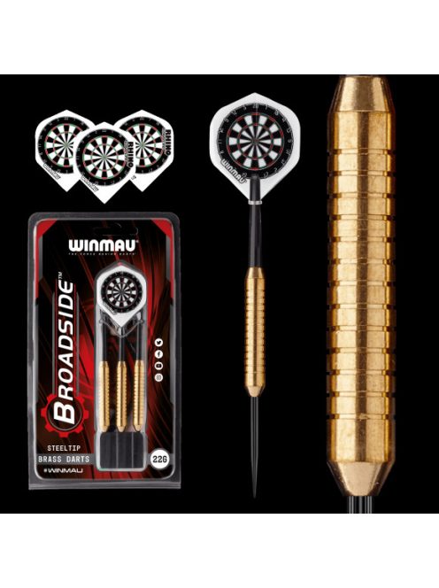 Dart szet Winmau steel BROADSIDE BRASS, 22g