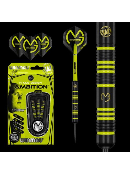 Dart szett Winmau steel MvG Ambition 22g, BRASS