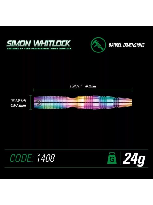 Winmau steel szett SIMON WHITLOCK 90%  24 g, Urban grip