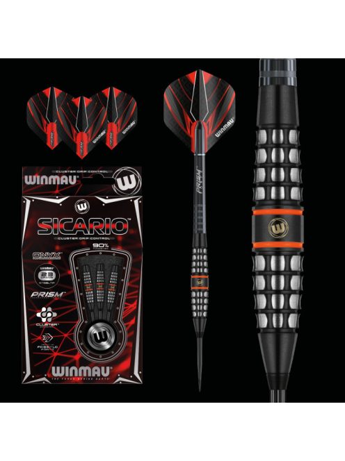 Darts steel szett Winmau Sicario 23g, 90% wolfram (utolsó darabok)