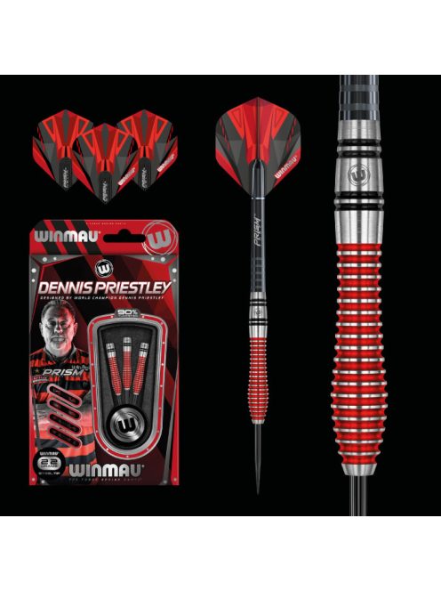 Winmau steel szett D. Priestley 90% wolfram, Special Edition 22g