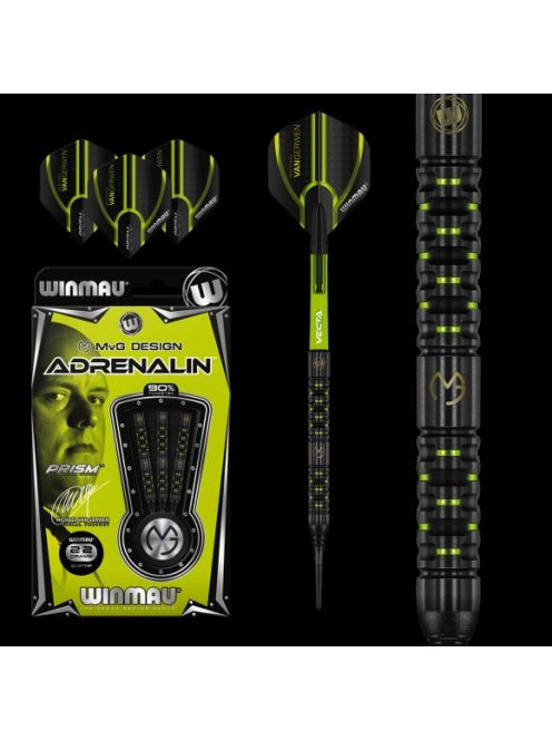 Dart szett Winmau steel MvG Adrenalin 22g, 90% wolfram