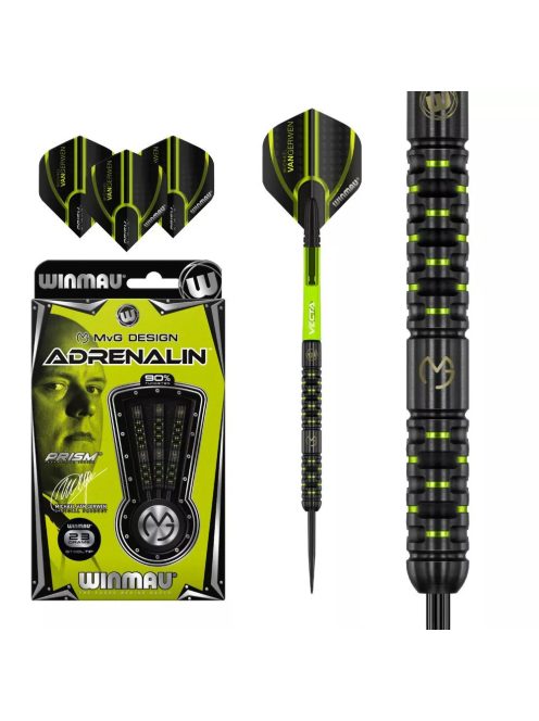 Dart szett Winmau steel MvG Adrenalin 23g, 90%