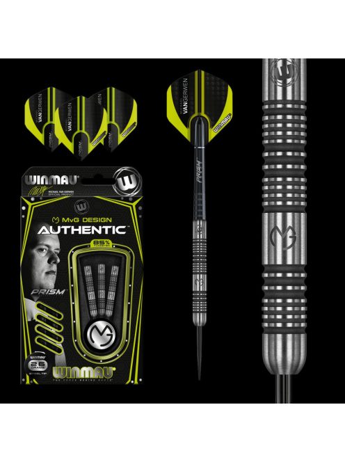 Dart szett Winmau steel MvG Authentic 26g, 85% wolfram