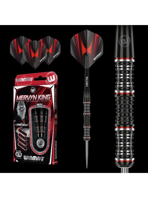 Dart szett Winmau Steel Mervyn King special edition, 22g 90% wolfram