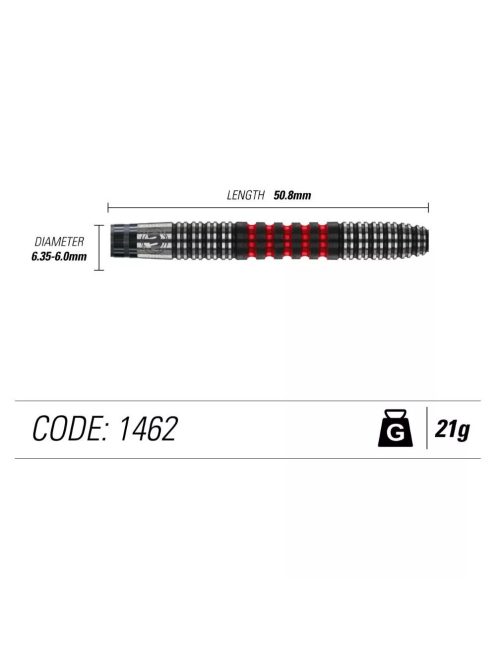 Dart szett Winmau Steel Joe Cullen 21g 90% 