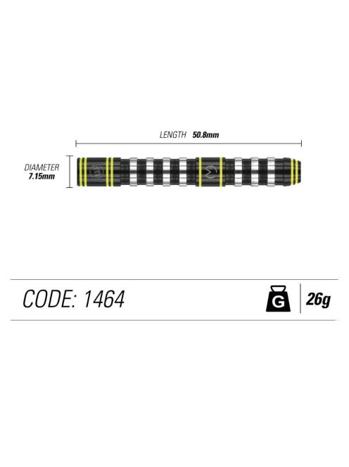 Dart szett Winmau Steel Michael van Gerwen Assault 26g 90%