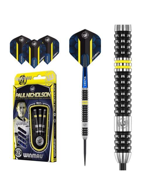 Dart szett Winmau steel Paul Nicholson 22g, 90%