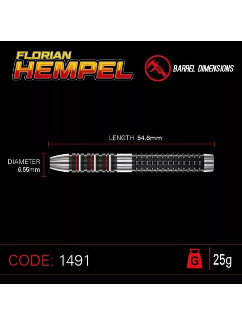 Dart szett Winmau steel Florian Hempel 23g, 90%