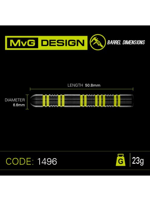 DART SZETT STEEL WINMAU MVG PRO-SERIES 23G, 85% WOLFRAM (utolsó darabok)