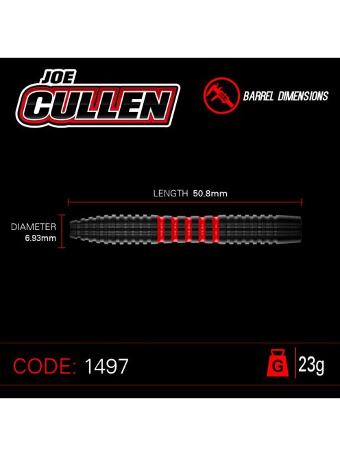 DART SZETT STEEL WINMAU JOE CULLEN PRO-SERIES 23G, 85% WOLFRAM