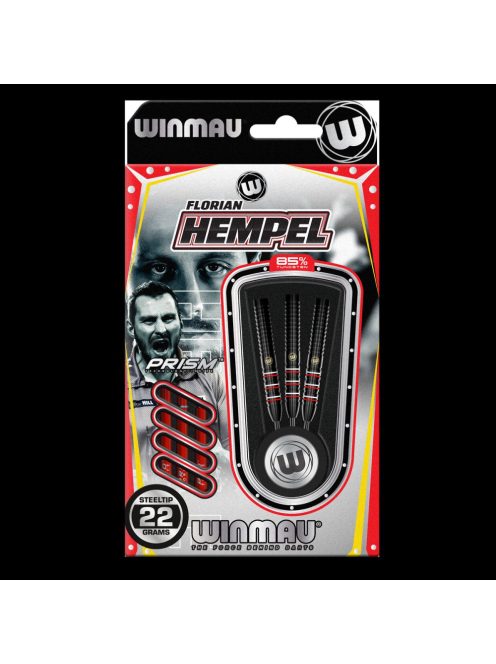 DART SZETT STEEL WINMAU FLORIAN HEMPEL PRO-SERIES 22G, 85% WOLFRAM