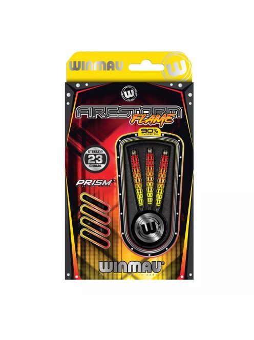 Dart szett steel Winmau Firestorm Flame Tapered 23g, 90%