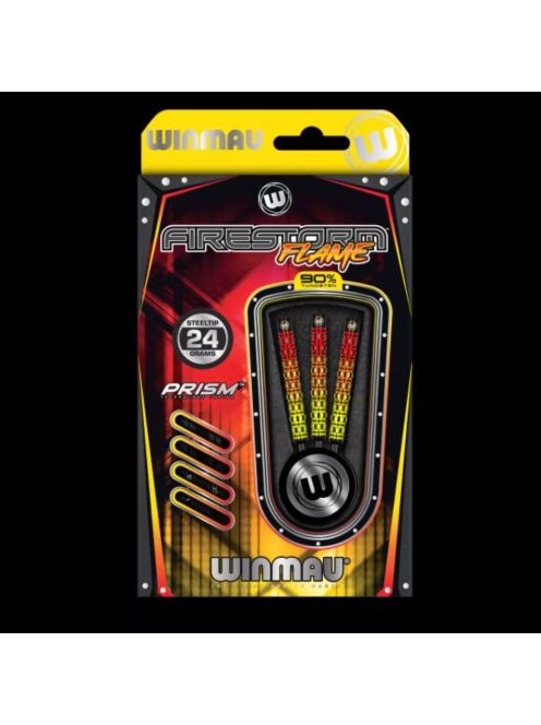 Dart szett steel Winmau Firestorm Flame Parallel 24g, 90%