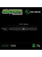 DART SZETT STEEL WINMAU SNIPER, BLACK, 22G, 90% WOLFRAM