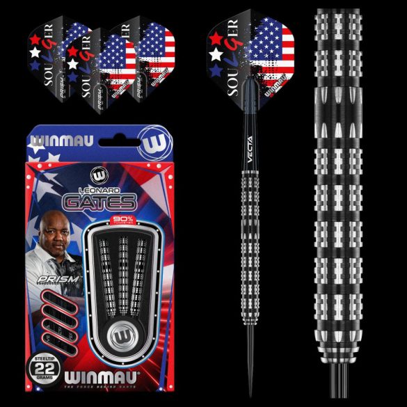 DART SZETT STEEL WINMAU LEONARD GATES 22G, 90% WOLFRAM