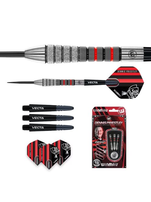 DART SZETT STEEL WINMAU DENNIS PRIESTLEY DIAMOND 3-ZERO 19G, 90% WOLFRAM