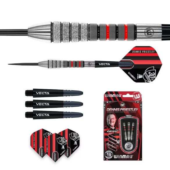 DART SZETT STEEL WINMAU DENNIS PRIESTLEY DIAMOND 3-ZERO 19G, 90% WOLFRAM