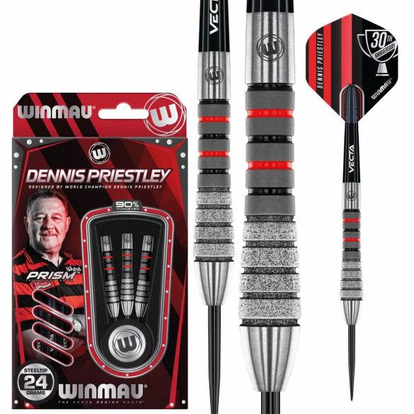 DART SZETT STEEL WINMAU DENNIS PRIESTLEY DIAMOND 3-ZERO 24G, 90% WOLFRAM