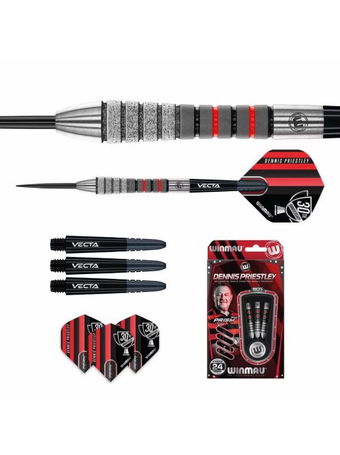 DART SZETT STEEL WINMAU DENNIS PRIESTLEY DIAMOND 3-ZERO 24G, 90% WOLFRAM