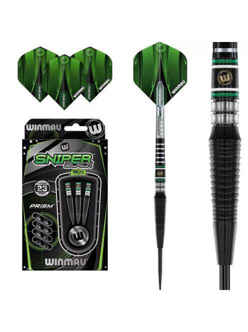 Dart szett Winmau steel Sniper Black Edition 23g, 90%