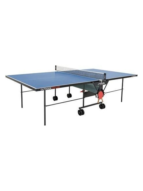 Stiga Ping Pong Table Outdoor Roller Outdoor, blue, with net and net holder