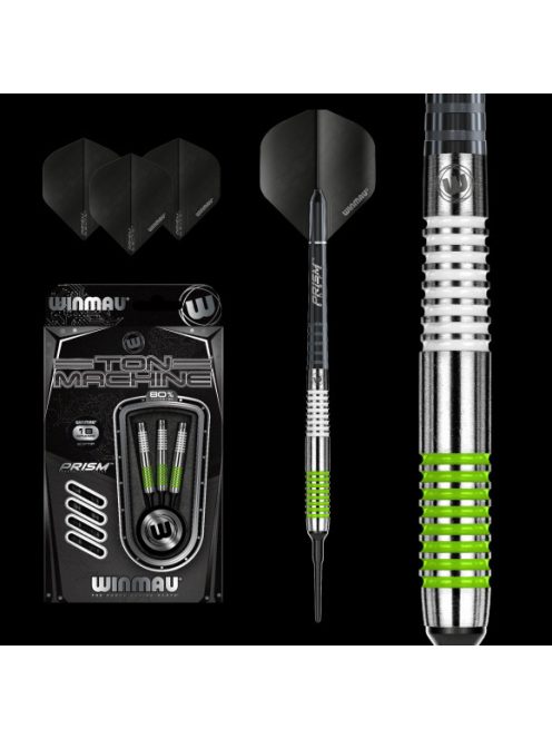 Darts szett soft Winmau TON MACHINE 80% wolfram 18g (utolsó darabok)