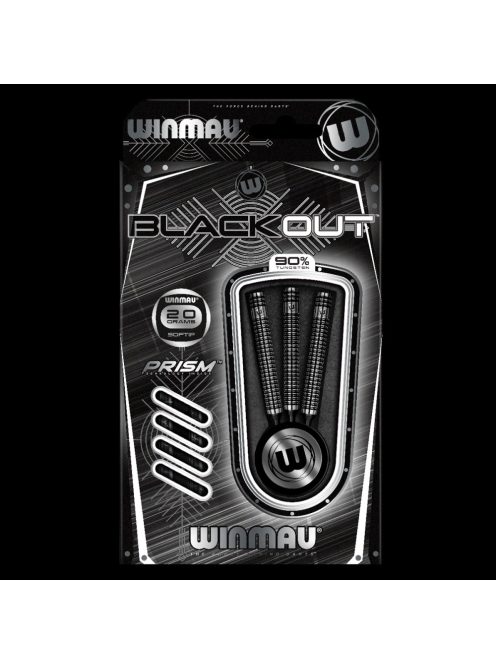 DARTS NYÍL WINMAU SOFT BLACK OUT 90% WOLFRAM 20G