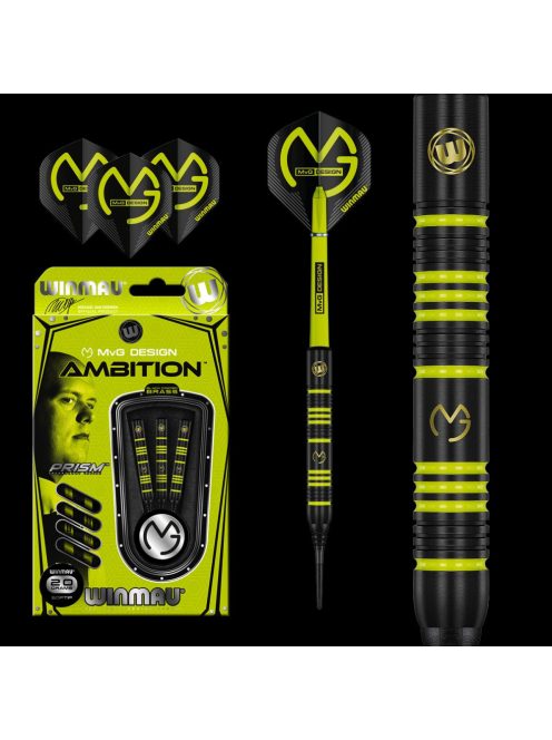 Dart szett Winmau soft MvG Ambition 20g, BRASS