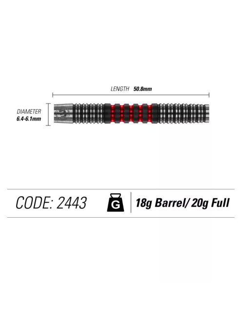 Dart szett Winmau Soft Joe Cullen 20g 90%