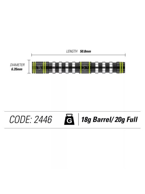 Dart szett Winmau Soft Michael van Gerwen Assault 20g 90%