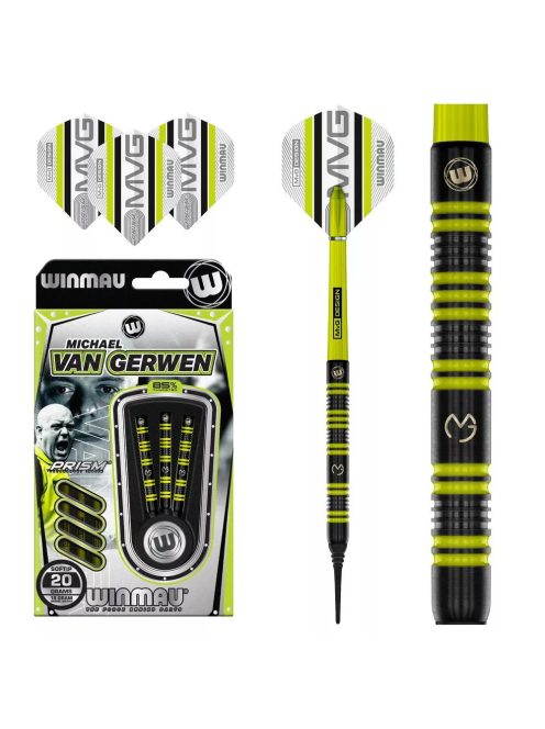 Dart szett soft Winmau MvG Pro-Series 20g, 85%