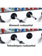 Csocsó asztal NIR Calcetto K-2 teleszkópos és nem teleszkópos rudazattal