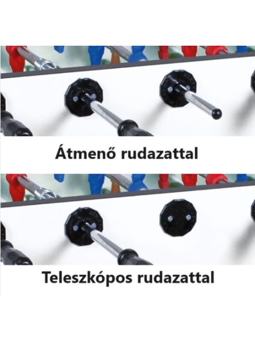 Csocsó asztal NIR Calcetto K-2 teleszkópos és nem teleszkópos rudazattal