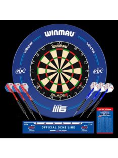   DARTS TÁBLA WINMAU BLADE6 PDC FALVÉDŐVEL, KÉT SZETT NYÍLLAL, STARTVONALLAL, KISZÁLLÓVAL