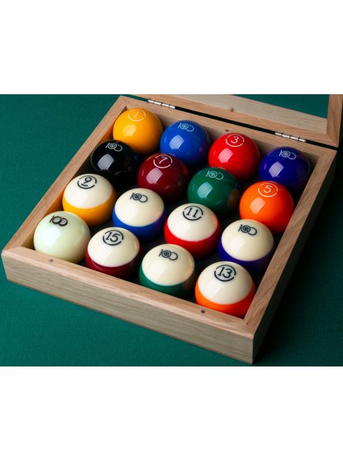 Pool Billiard Ball Set Aramith 100, 57.2mm, in wooden box (LIMITED AND DEDICATED EDITION)