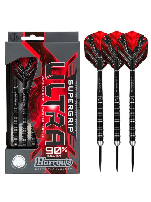 Dart szett Harrows steel 21g, Supergrip Ultra 90% wolfram