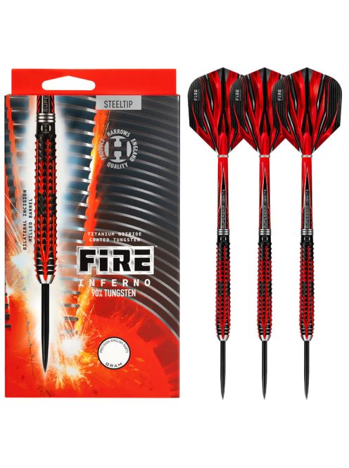 Dart szett Harrows steel 21g, Fire Inferno 90% wolfram