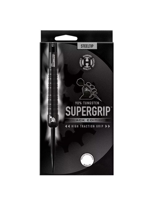 Dart szett steel Harrows Supergrip Black Edition 21g, 90%