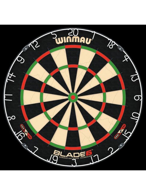 DARTS TÁBLA WINMAU BLADE 6 + OUTSHOT KISZÁLLÓS FALVEDŐ + 1 DB HELLFIRE SZETT