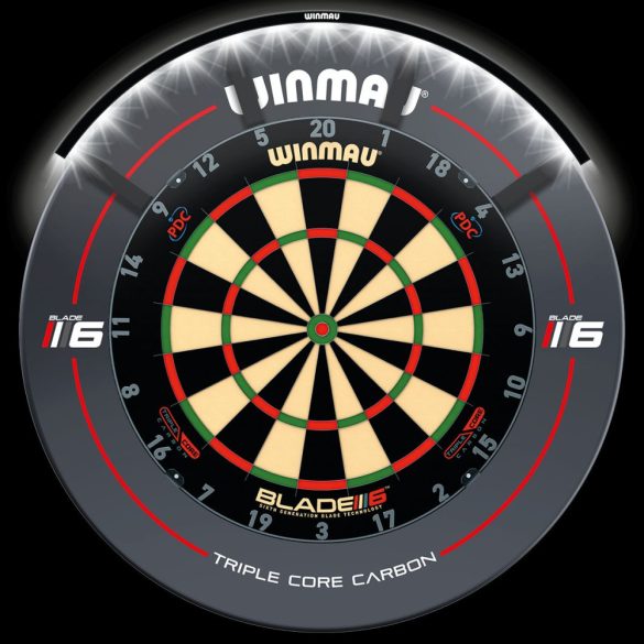 darts tábla Winmau Blade 6 + világítás Winmau Polaris komplett készlet