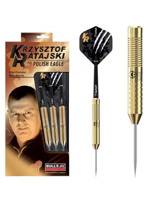 BULL'S Krzysztof Ratajski Brass Gold Steel Dart 24g