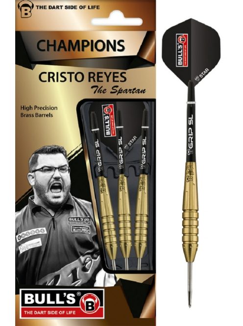 dart szett BULL'S "Cristo Reyes" Original Brass Steel Darts 21gr