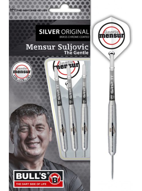 dart szett BULL'S "Mensur Suljovic" Team Player silver Steel Dart 21gr