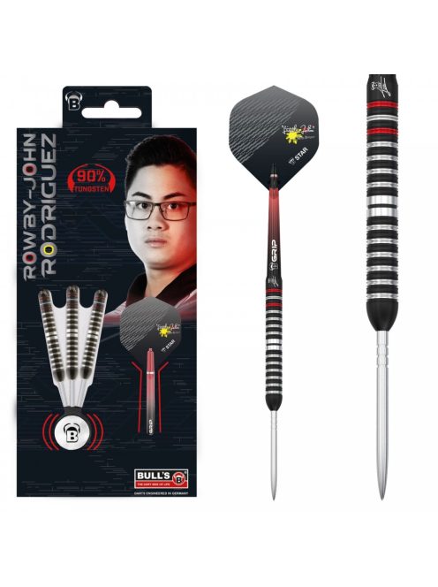 Dart szett BULL'S Rowby-John Rodriguez Steel 23g 90%