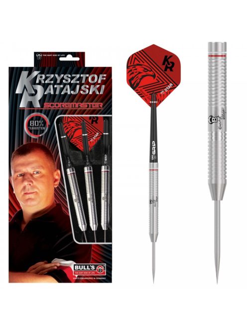 Dart szett BULL'S Krzysztof Ratajski Scoremaster Steel 22g 80%